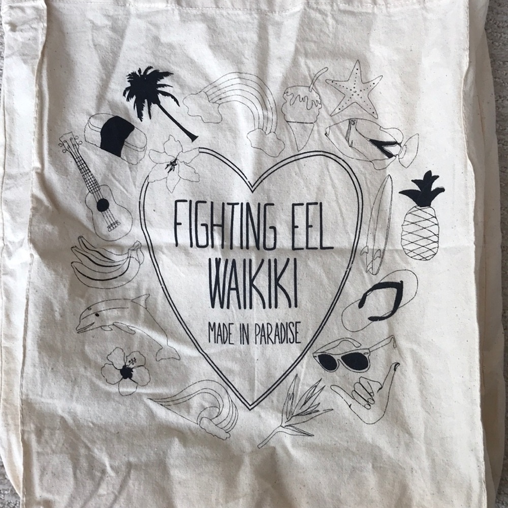 Fighting Eel Reusable Tote Bag - Picture 3 of 3